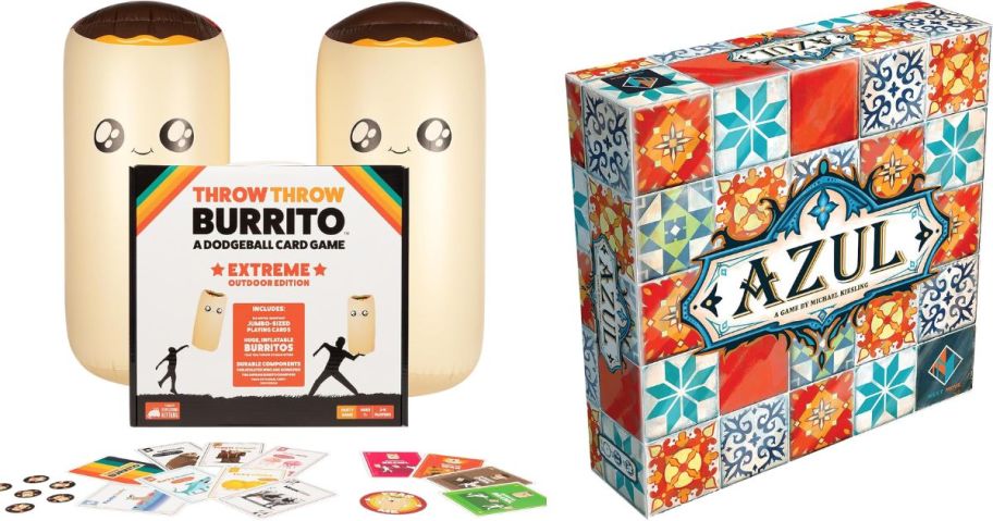 Exploding Kittens Throw Throw Burrito Extreme and Azul Mosaic Tile-Placement Strategy Board Game