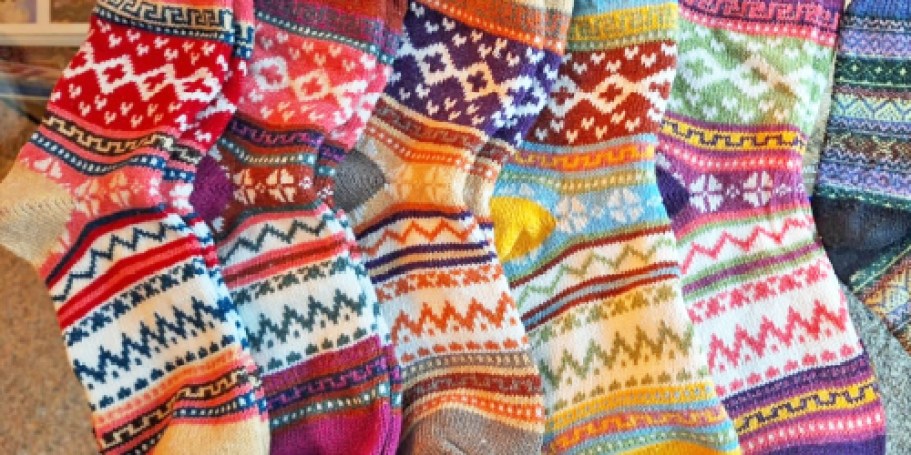 Women’s Wool Blend Socks 5-Pack Only $4.99 on Amazon