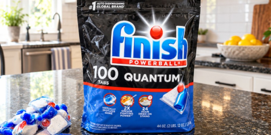 Finish Quantum Dishwasher Pods 100-Count Just $14.71 Shipped for Prime Members