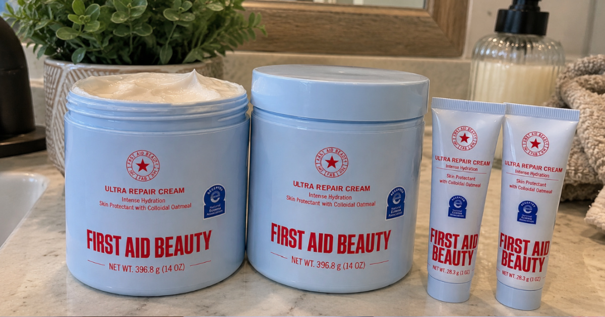 First Aid Beauty Ultra Repair Cream 4-Piece Set from ONLY $44.98 Shipped (Includes 2 HUGE Tubs!)