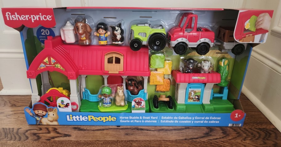 Fisher-Price Little People Horse Stable & Goat Yard Playset in package