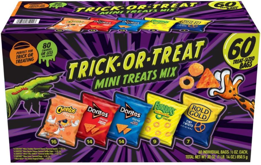 Frito-Lay Mini Treat Size Halloween Snacks Mix 60-Count Variety Pack