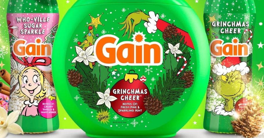 Grinch Gain Flings and In-Wash Scent Boosters