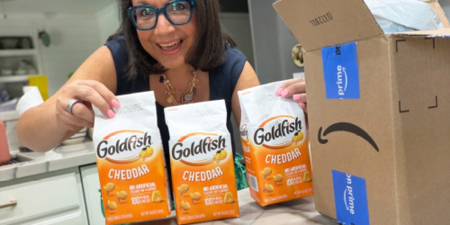 THREE Goldfish Cracker Bags Only $4.59 Shipped on Amazon (Just $1.53 Each)