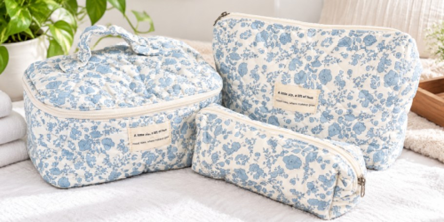 Cosmetic Bag 3-Piece Set Just $10 Shipped for Amazon Prime Members (Reg. $20)
