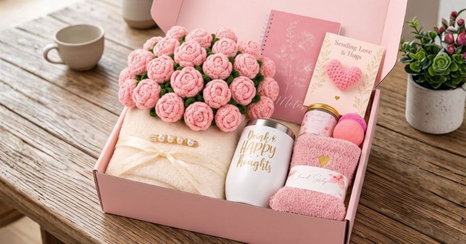 Cheer Me Up Gift Box w/ Crochet Flower Blanket Only $16.99 on Amazon (Reg. $40)