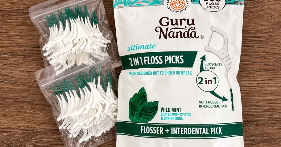 GuruNanda Dental Floss Picks 160-Count Just $3.61 Shipped on Amazon