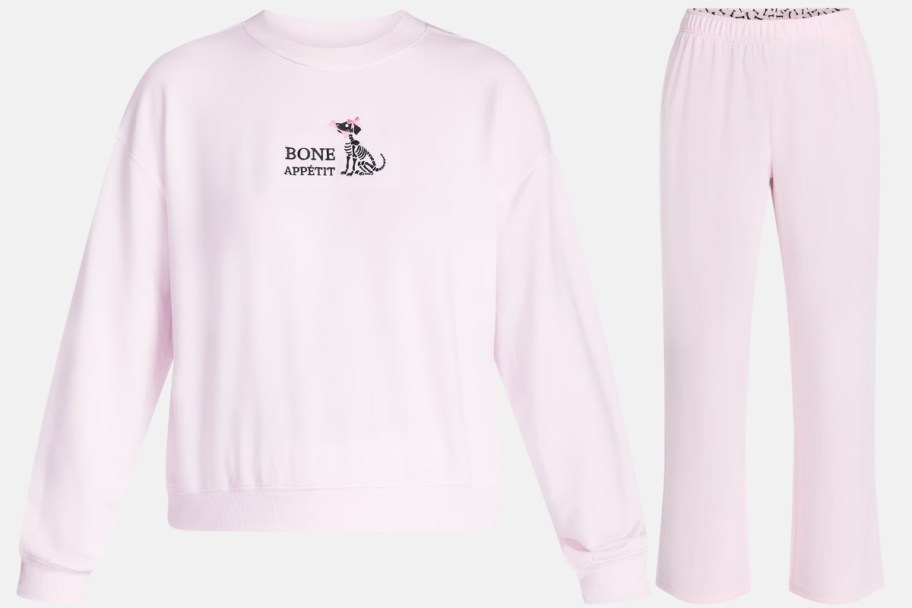 womens oink terry sleep top and pants