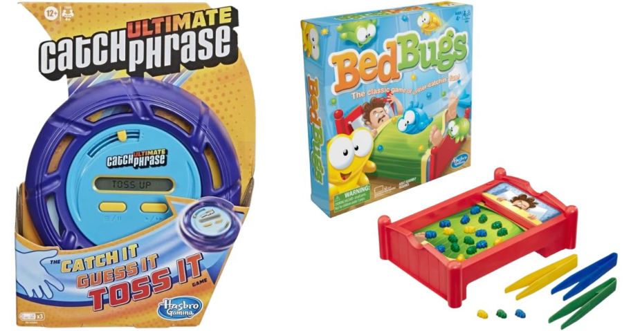 Hasbro Gaming Ultimate Catch Phrase Electronic Party Game and Bed Bugs Board Game