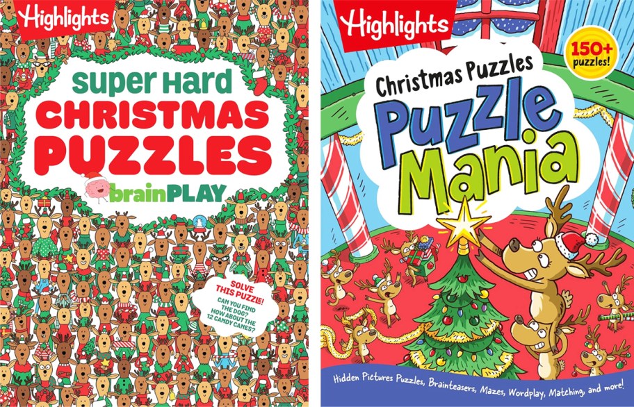 two Highlights Christmas Puzzle Books