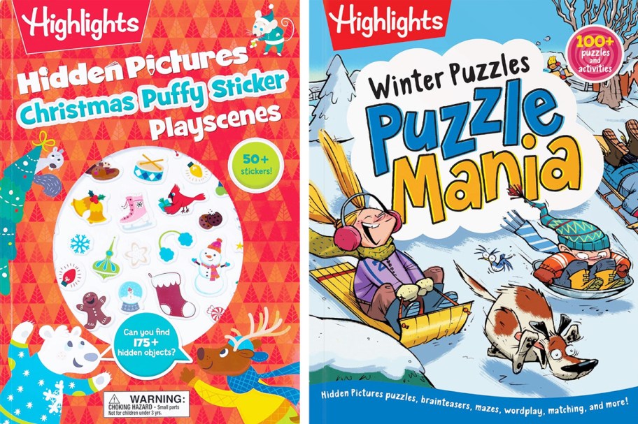 two Highlights Christmas Puzzle Books