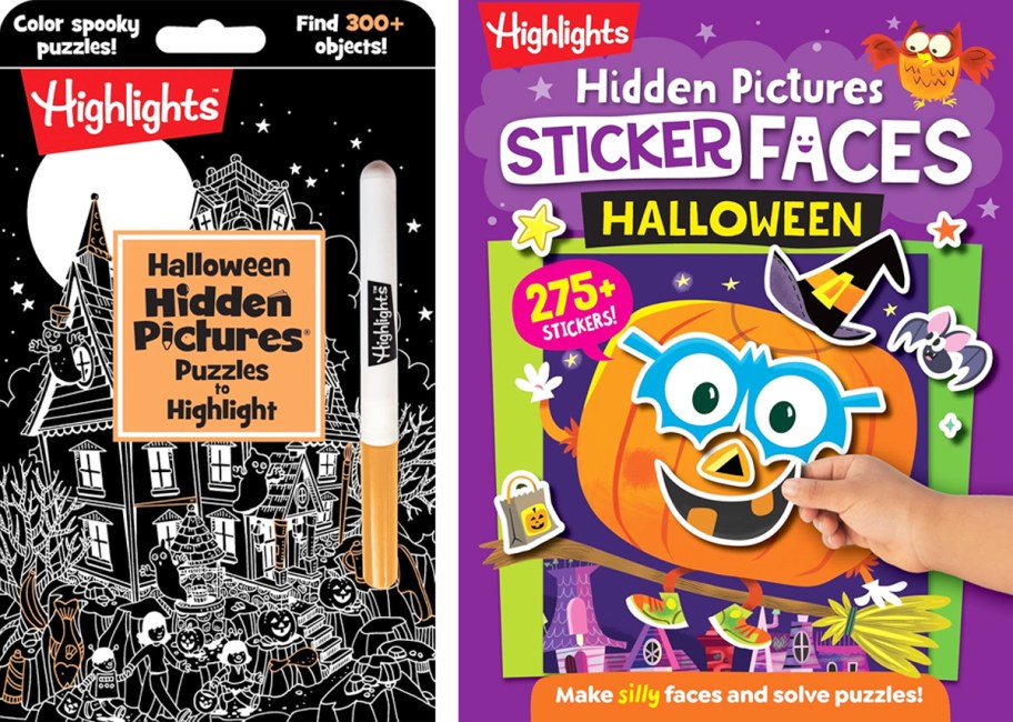 two Highlights Halloween Hidden Pictures books