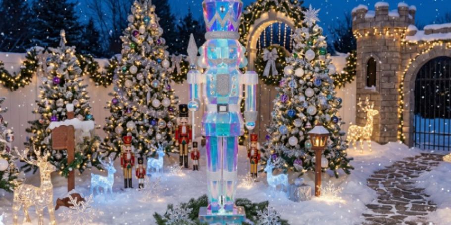 GO! This HUGE Walmart Iridescent Nutcracker Christmas Decoration Lights Up & Will March Away Quickly!