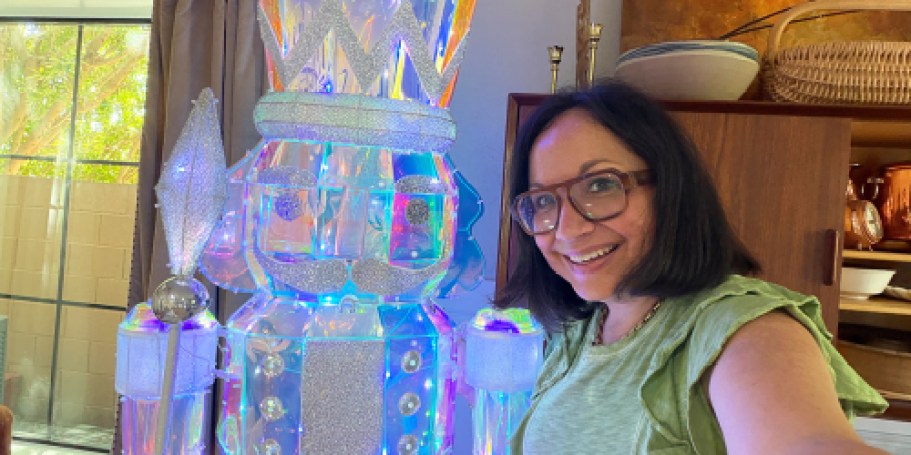 Grab Walmart’s 6′ Light-Up Iridescent Nutcracker Before it Sells Out