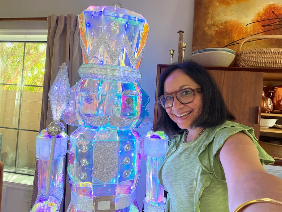 Grab Walmart’s 6′ Light-Up Iridescent Nutcracker Before it Sells Out