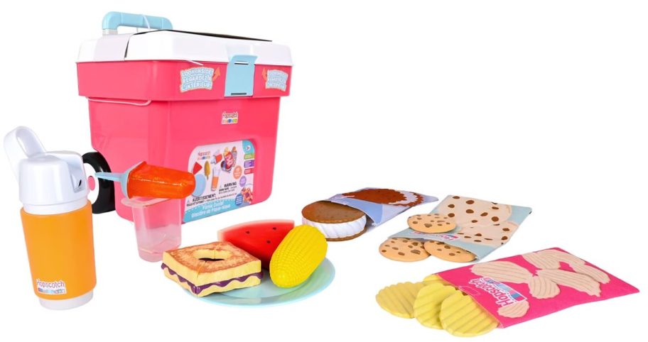 Hopscotch Lane Play Cooler with various pieces