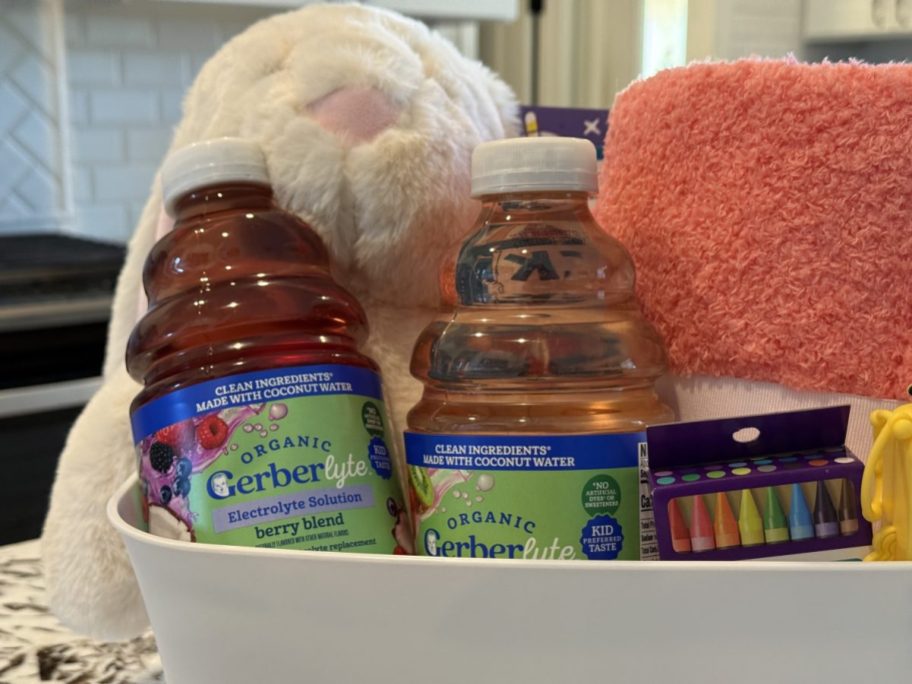 basket full of sick day supplies