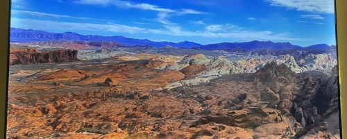 tv showing desert mountain range