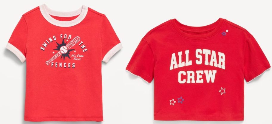 Kids t-shirts red