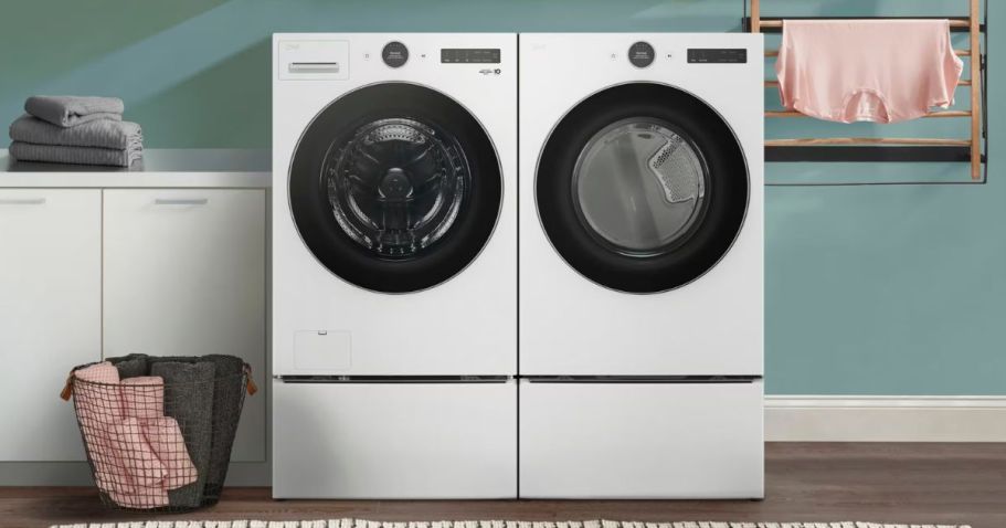 Score $1,100 Off LG Stackable Smart Washer & Dryer on BestBuy.com