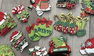 Grinch-Inspired Wooden Ornament Set Only $6.49 on Amazon (Unique Gift Tag Idea!)