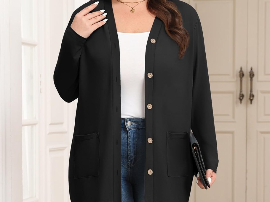 Cozy Women’s Plus Size Cardigans from $7.49 on Amazon (Reg. $20)