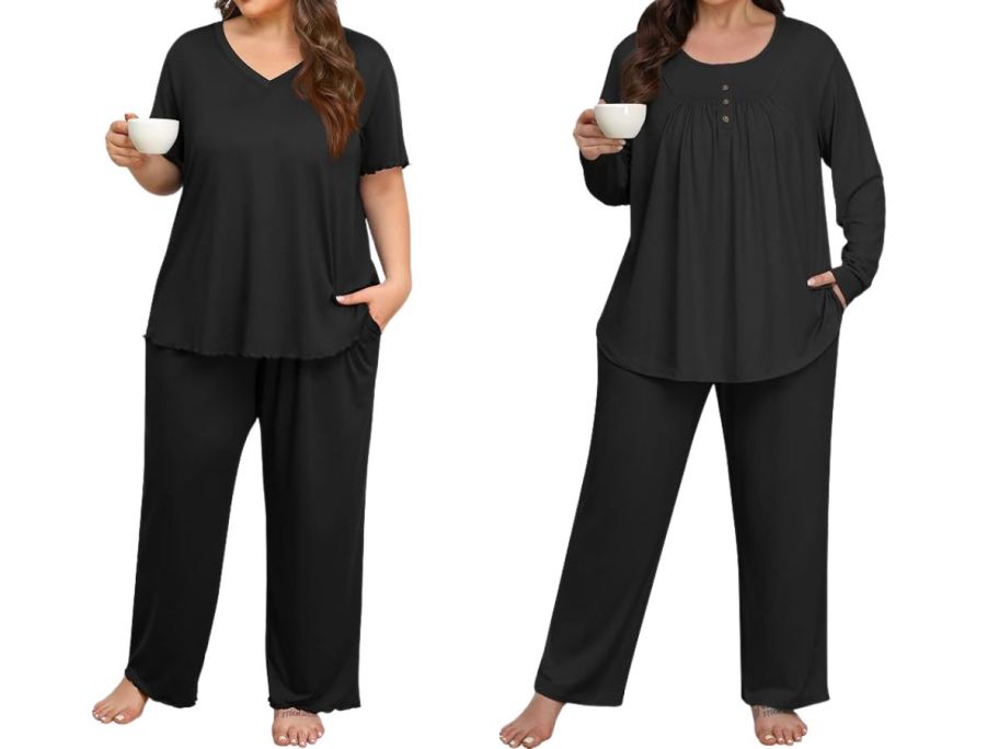 Lastshe Women's Plus Size Pajama Sets