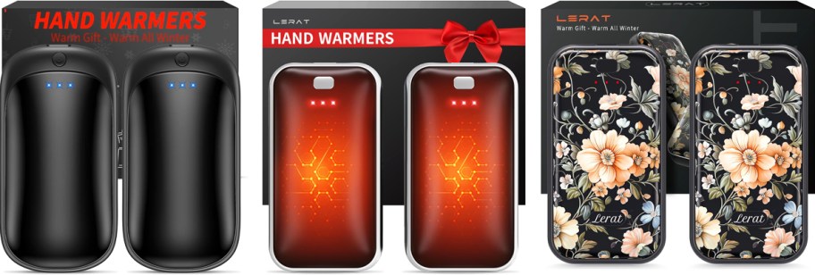 3 pairs of Lerat Rechargeable Hand Warmers
