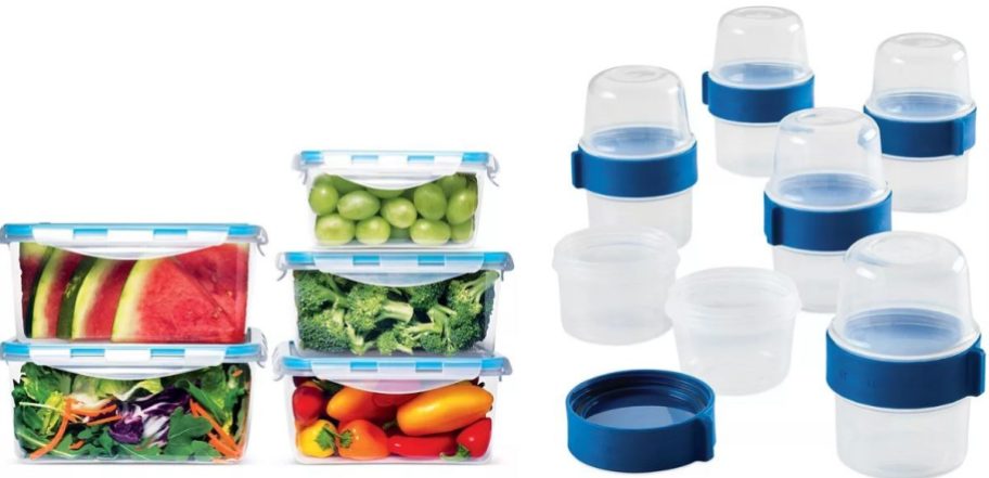 Stock images of Art & Cook and Lock n Lock food storage sets from macy's