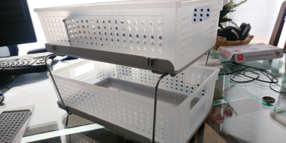 Antimicrobial Under Cabinet Tiered Organizers 2-Pack Just $19.99 Shipped