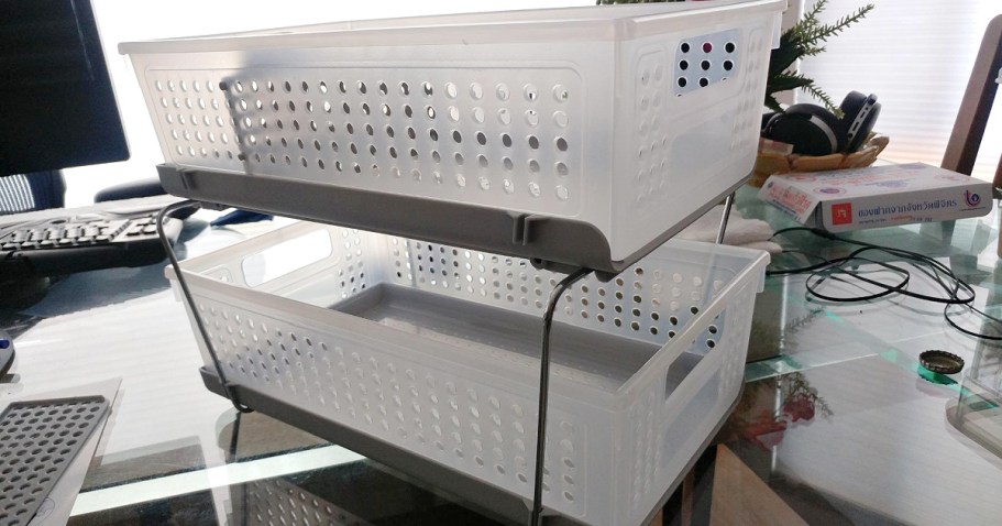 Antimicrobial Under Cabinet Tiered Organizers 2-Pack Just $19.99 Shipped