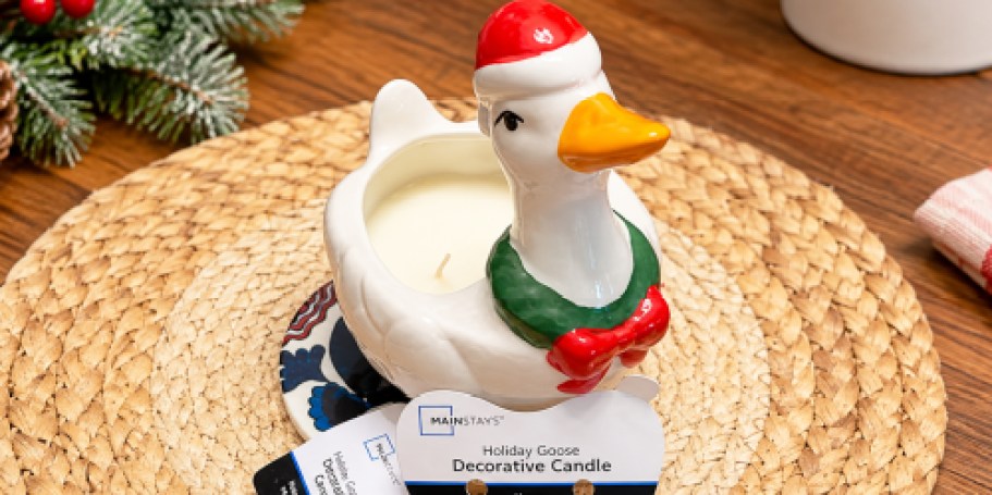 This Goose-Shaped Christmas Candle Is Ready to Waddle Into Your Holiday Decor