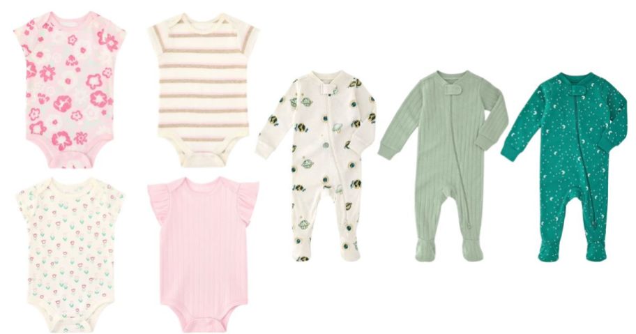 Member's Mark Baby 4-Pack Bodysuits and 3-Pack Sleep & Play