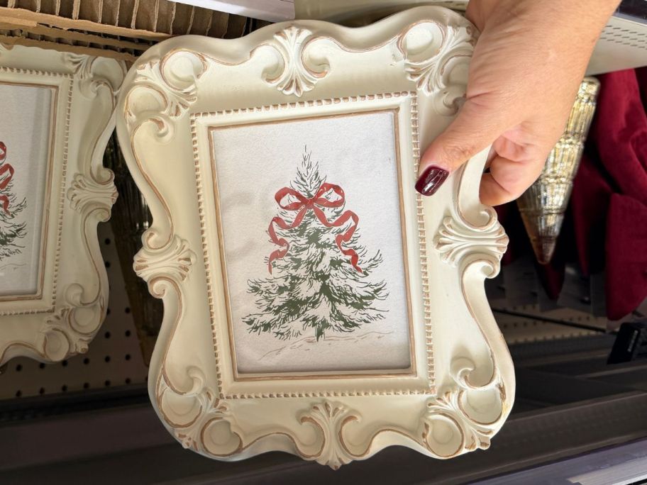 My Texas House 9.8" Tree Print in Frame in hand in store
