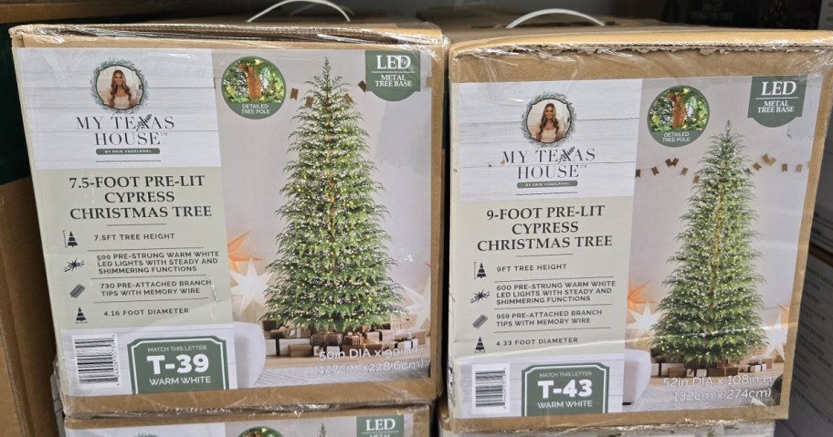 My Texas House Christmas Trees 7.5 and 9 foot versions