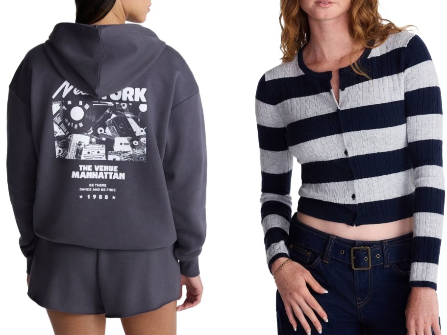 No Boundaries Sweatshirt and Cardigan