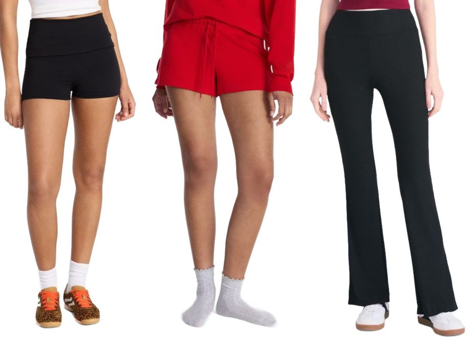 Stock images of women wearing No Boundaries Shorts and Pants