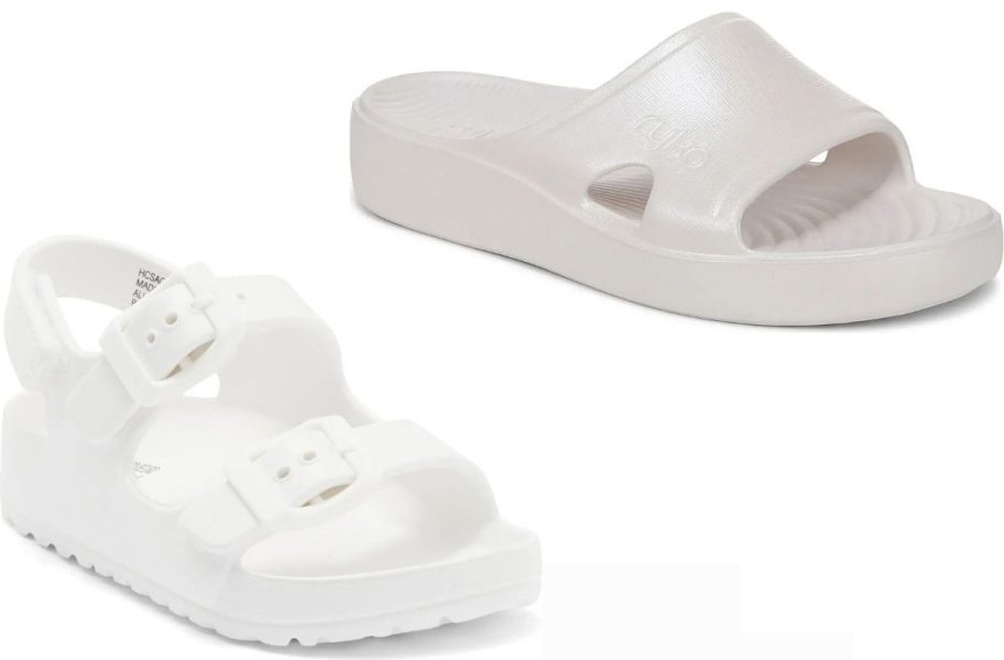 Stock images of two Nordstrom clearance sandals