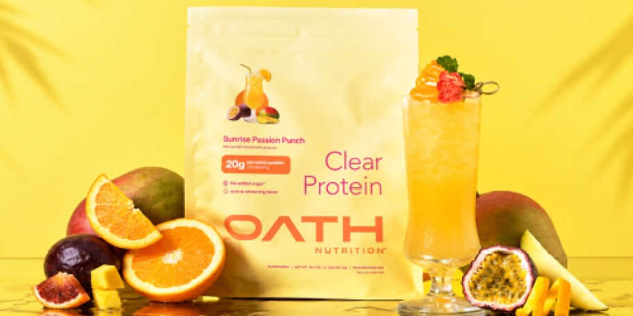 OATH Clear Protein Powder 18-Count Only $16.85 Shipped on Amazon (Reg. $35)