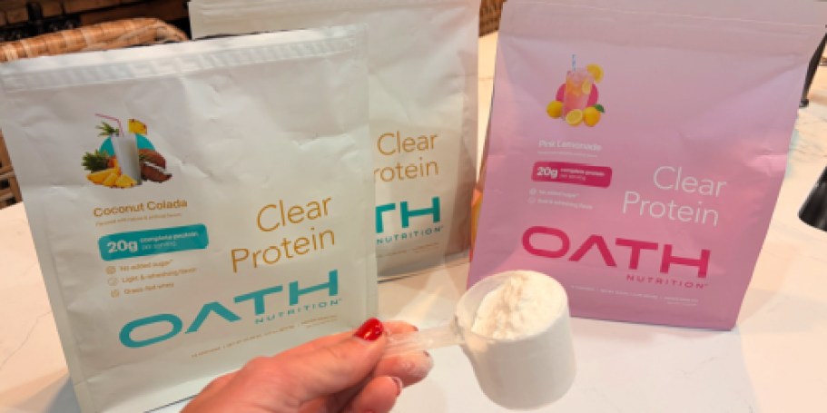 GO! Over 40% Off OATH Clear Protein Powder on Amazon