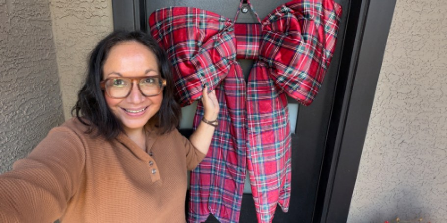 This Giant Velvet Bow Is Just What Your Front Door Needs for Christmas