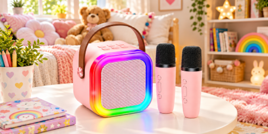 Kids Karaoke Machine w/ 2 Microphones Only $9.99 on Amazon (Reg. $25)