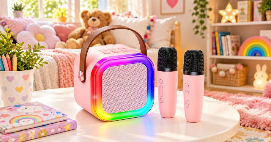 Kids Karaoke Machine w/ 2 Microphones Only $9.99 on Amazon (Reg. $25)