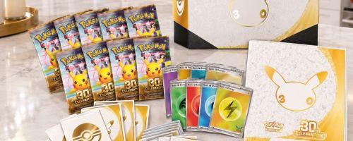Pokemon celebration on top of the table
