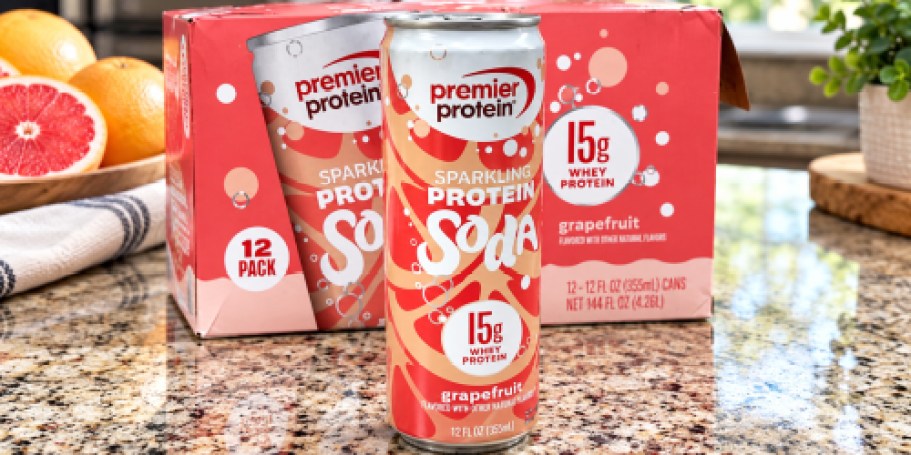Premier Protein Sparkling Protein Soda 12-Pack Just $11 Shipped for Prime Members (Reg. $25)
