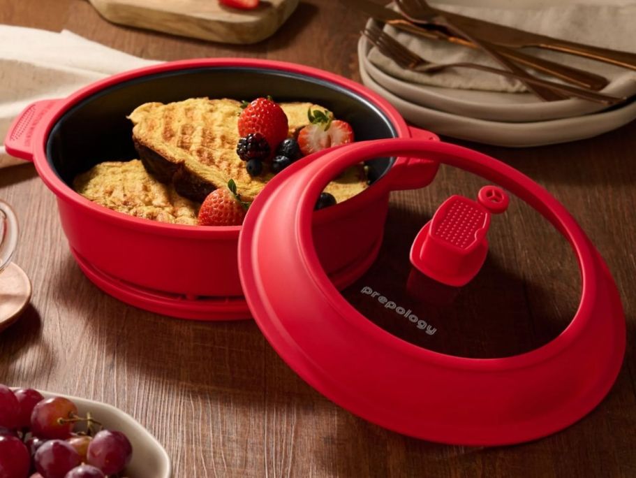 Microwave Grill Pan w/ Silicone Steamer Insert from $22.98 Shipped ($70 Value)