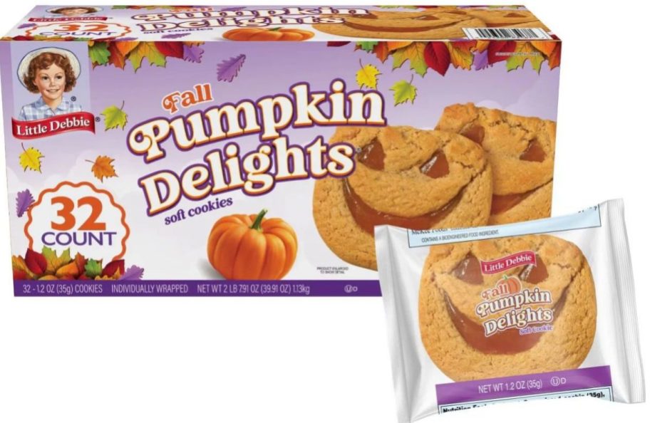 Little Debbie Fall Pumpkin Delights Soft Cookies 32-Pack