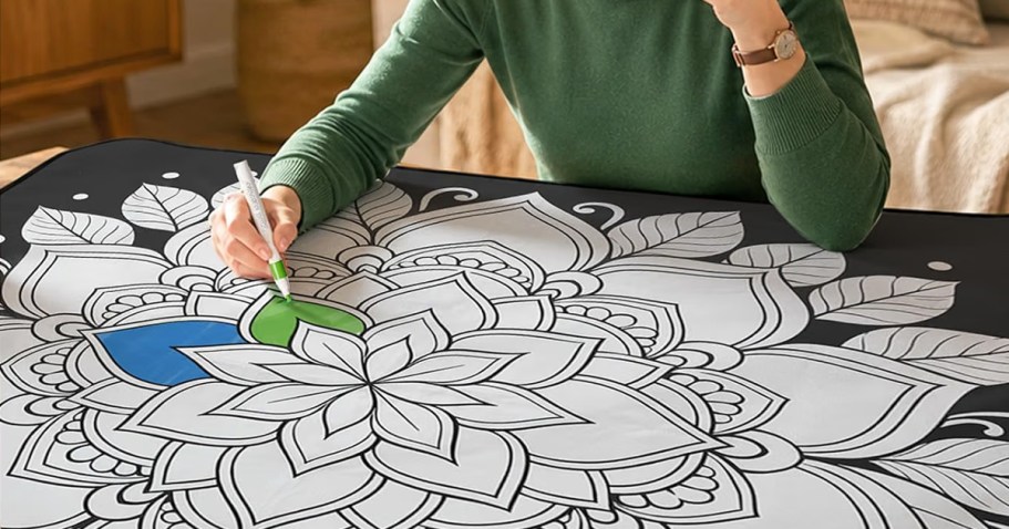 Coloring Blanket w/ 24 Markers Just $19.99 Shipped on Amazon (Reg. $37)