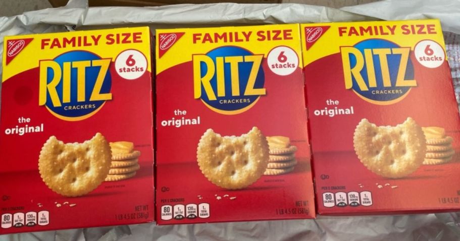 RITZ Family Size Crackers 3-Pack Just $8 Shipped on Amazon (Reg. $13)