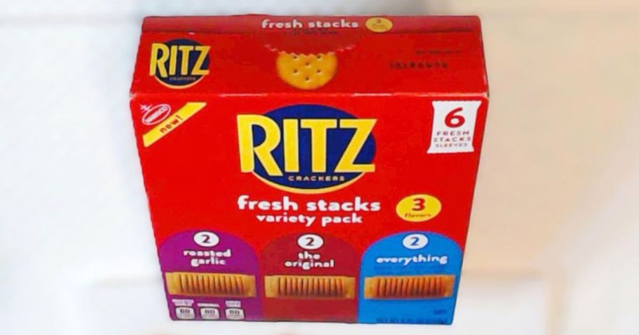 Ritz Fresh Stacks Variety Pack 6-Count box on counter